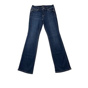 White House Black Market Jeans Blanc Bootcut  Dark Wash Blue Size 0S or 0 Short